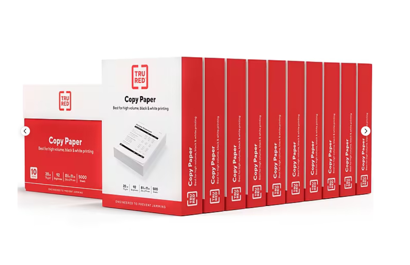 TRU RED™ 8.5″ x 11″ Copy Paper 10 10 Reams/Carton 8.5″ x 11″ (US letter)