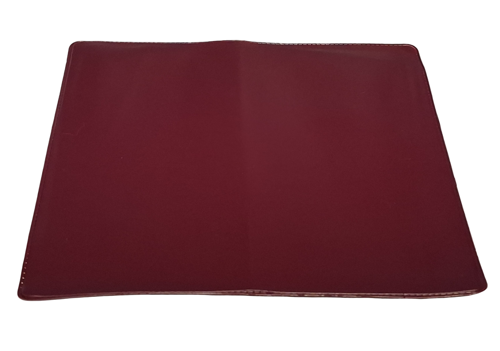 Burgundy Vinyl Checkbook Cover Standard Top Stub 6- 1/4″ x 3-3/8″ New