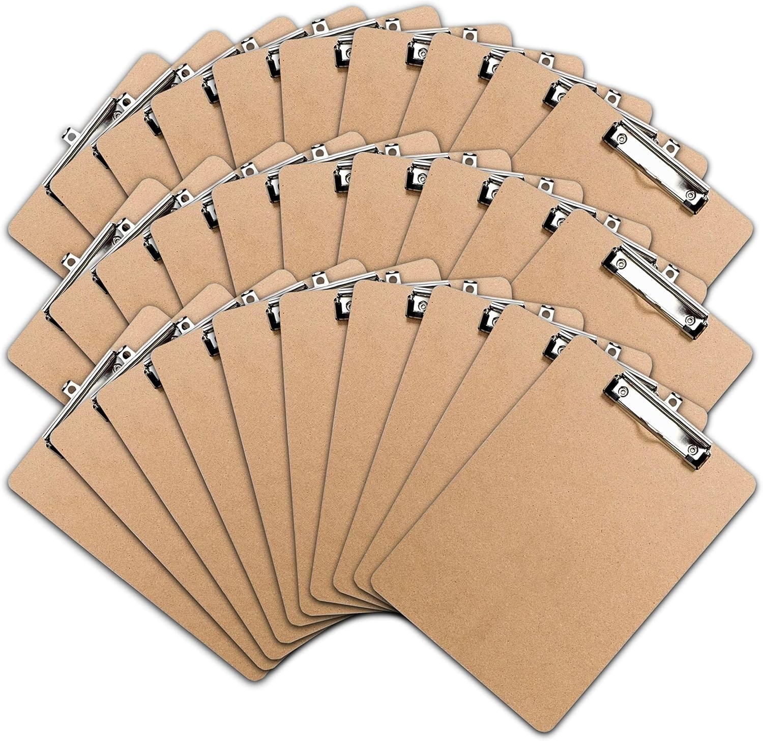 Clipboards Set of 30 Hardboard Clipboard Low Profile Clip A4 Letter Size Clas…