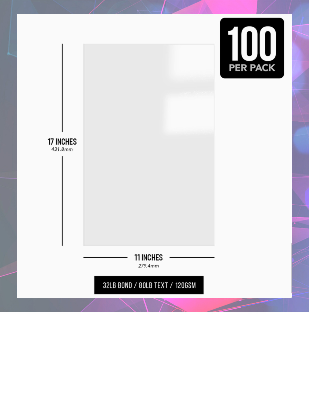 Double-Sided Glossy Digital Paper (C2S) 80lb – 11 x 17 – 100 Sheets-Fine Paper