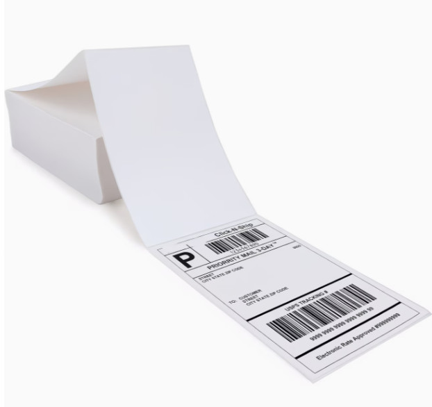 500PCS 4×6 Direct Thermal Shipping Labels Perforated Adhesive Mailing Labels