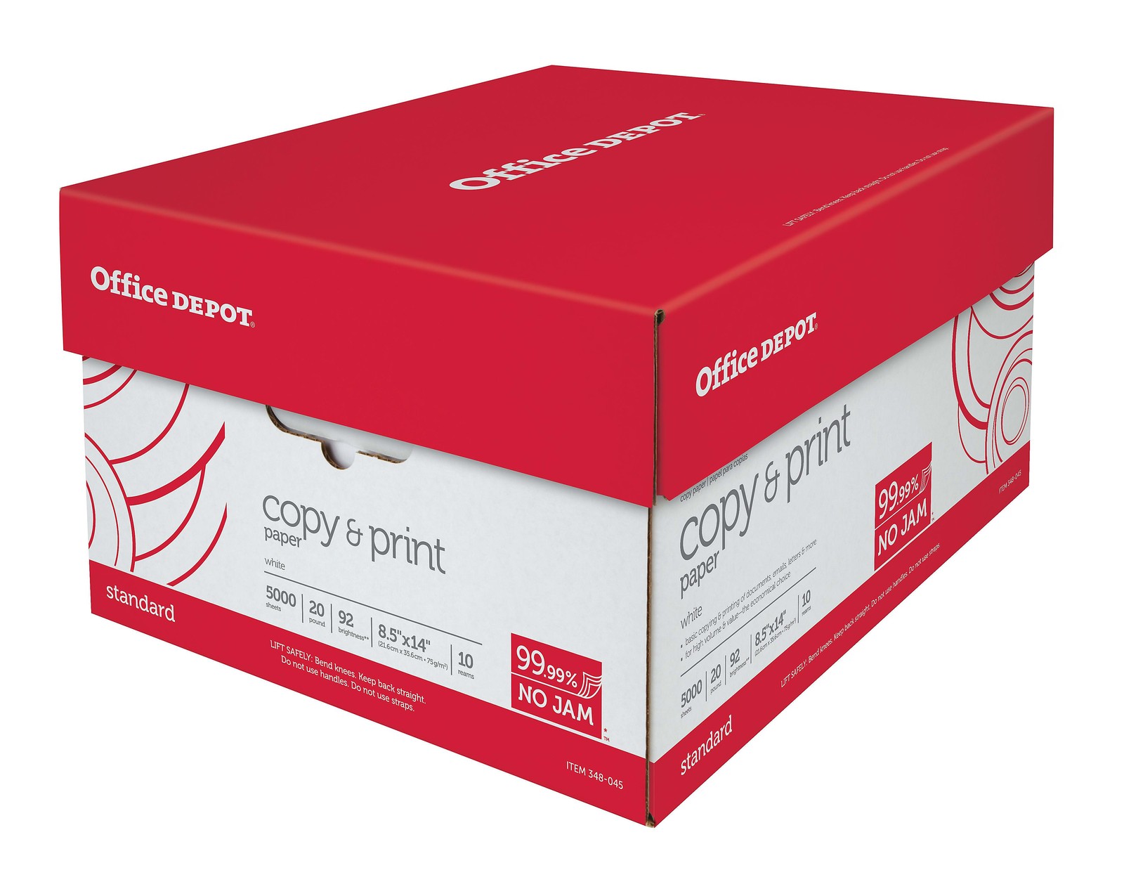 Office Depot Printer & Copy Paper, 10 Reams, White, Legal 8.5″ x 14″ 5000 Sheets