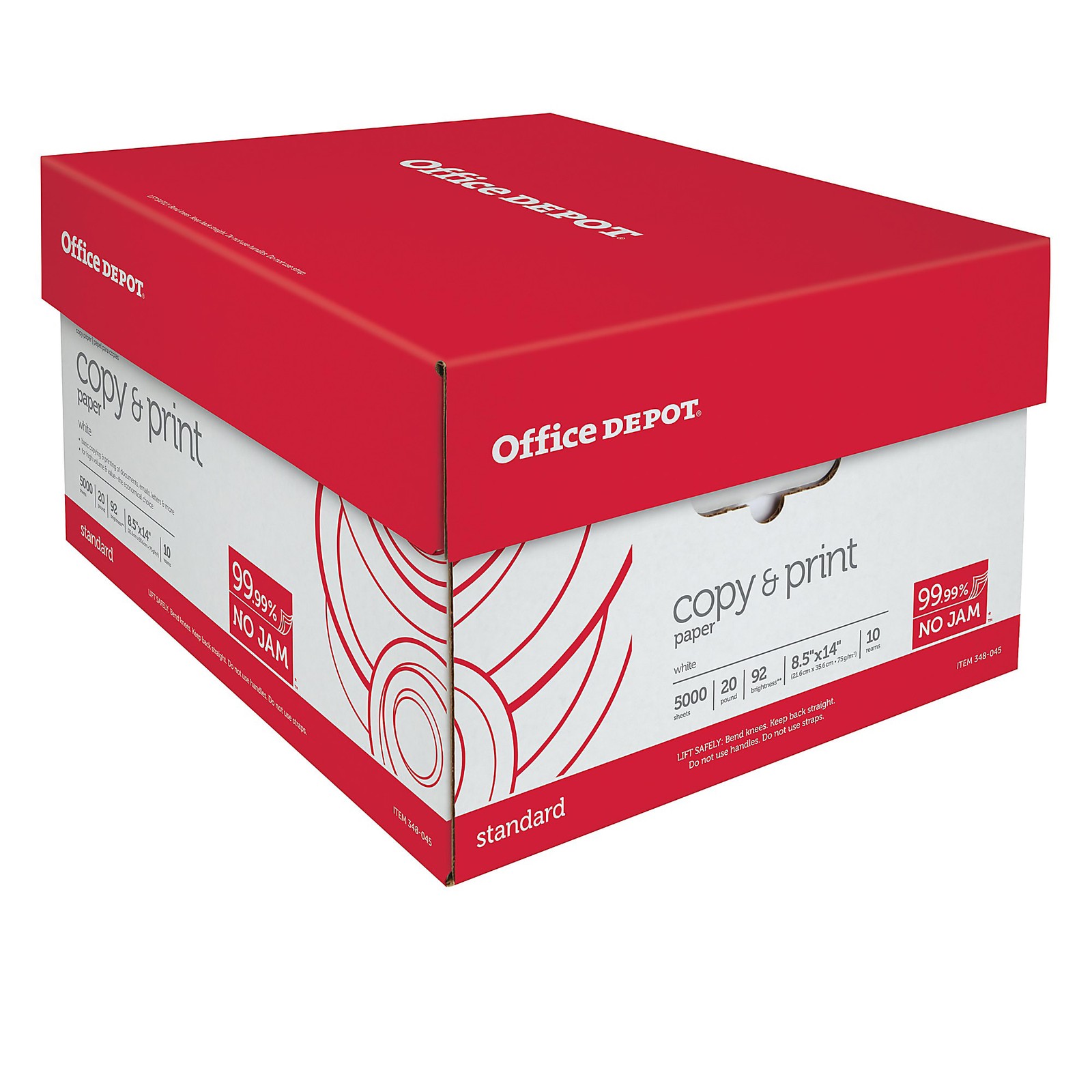 Office Depot Printer & Copy Paper, 10 Reams, White, Legal 8.5″ x 14″ 5000 Sheets