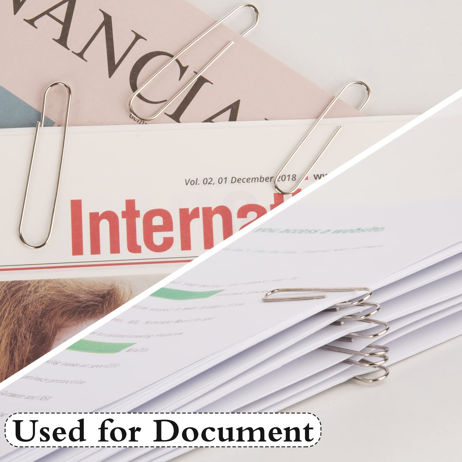 700pcs Paper Clips Assorted Sizes Large (700PCS)