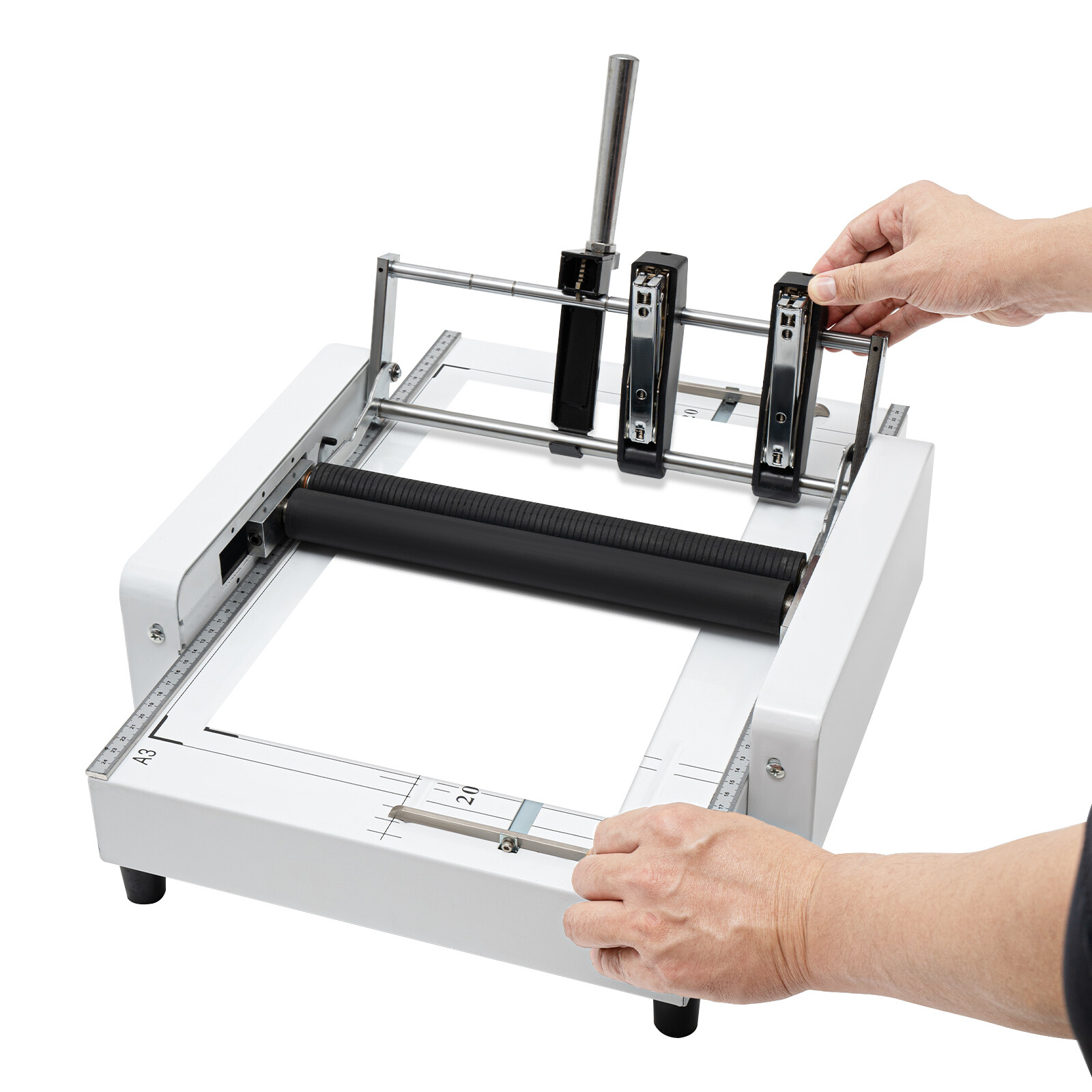 2 in1 A3 Booklet Folding Binding Machine Paper Stapling Making Book Stapler 110V