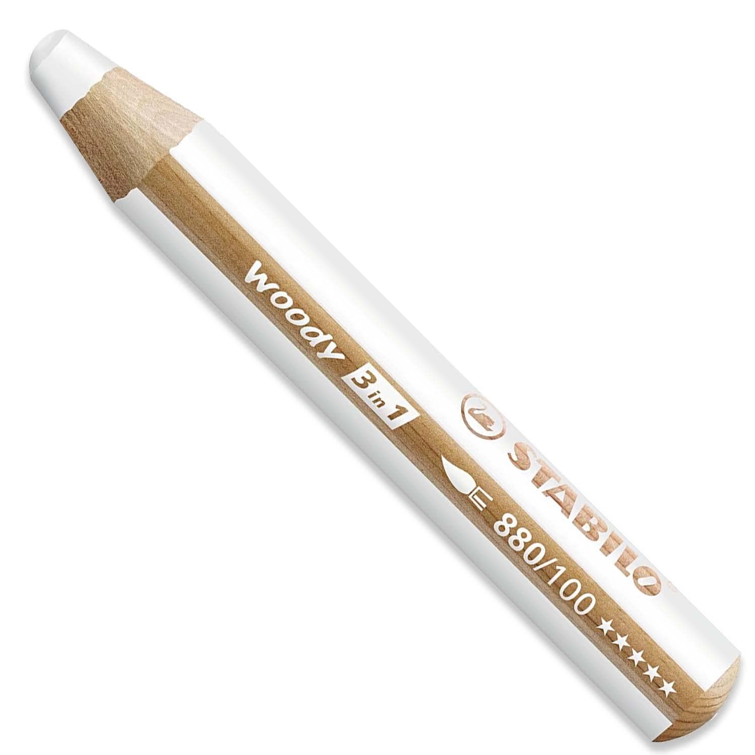2 Pack Woody 3In1 Jumbo Multi Talented Colored Pencils Black White Crayon