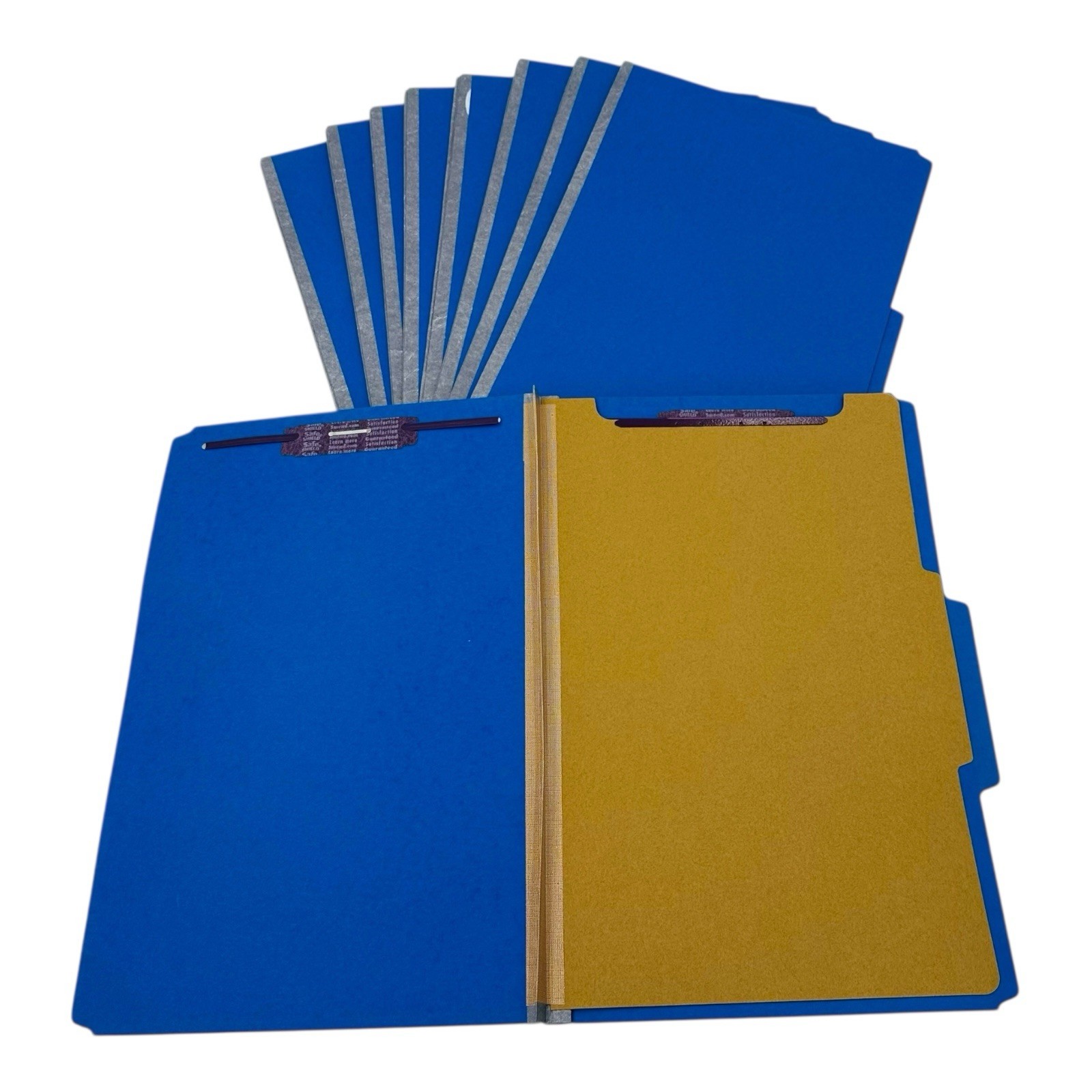 9 Folders Smead Legal Classification Folders Blue 2/5 Tab 4 Sections-No Box
