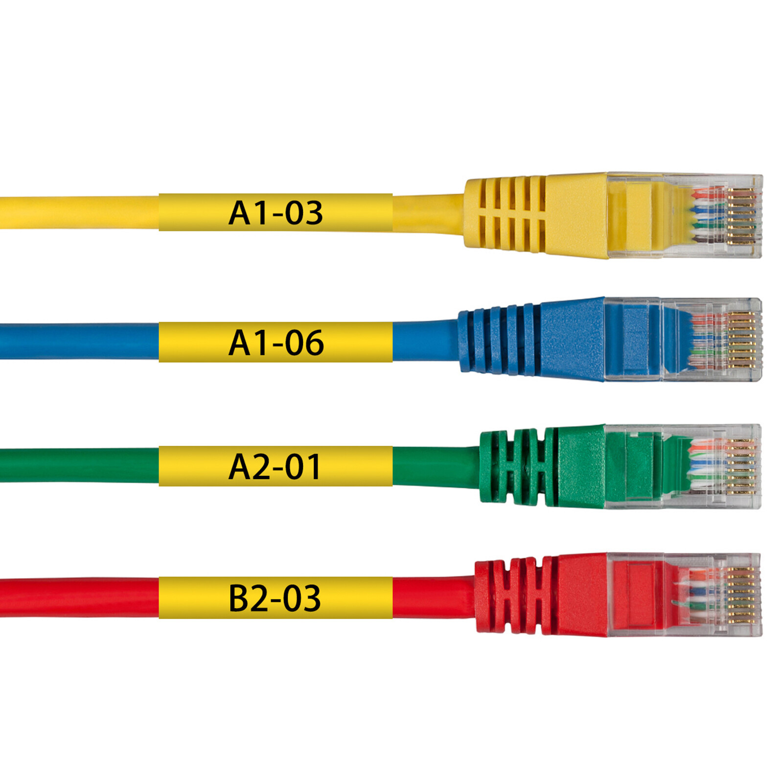 18052 Heat Shrink Tubes Yellow 6mm Compatible for Dymo Label Tape Rhino 4200