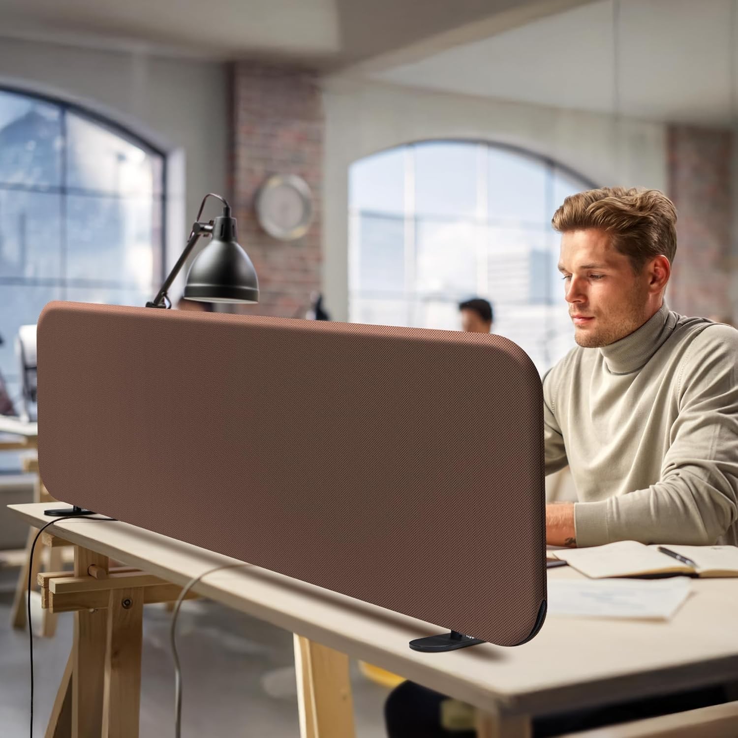 DECOLAB Desk Dividers 48×18 Caramel Privacy Partition Scratch #R020