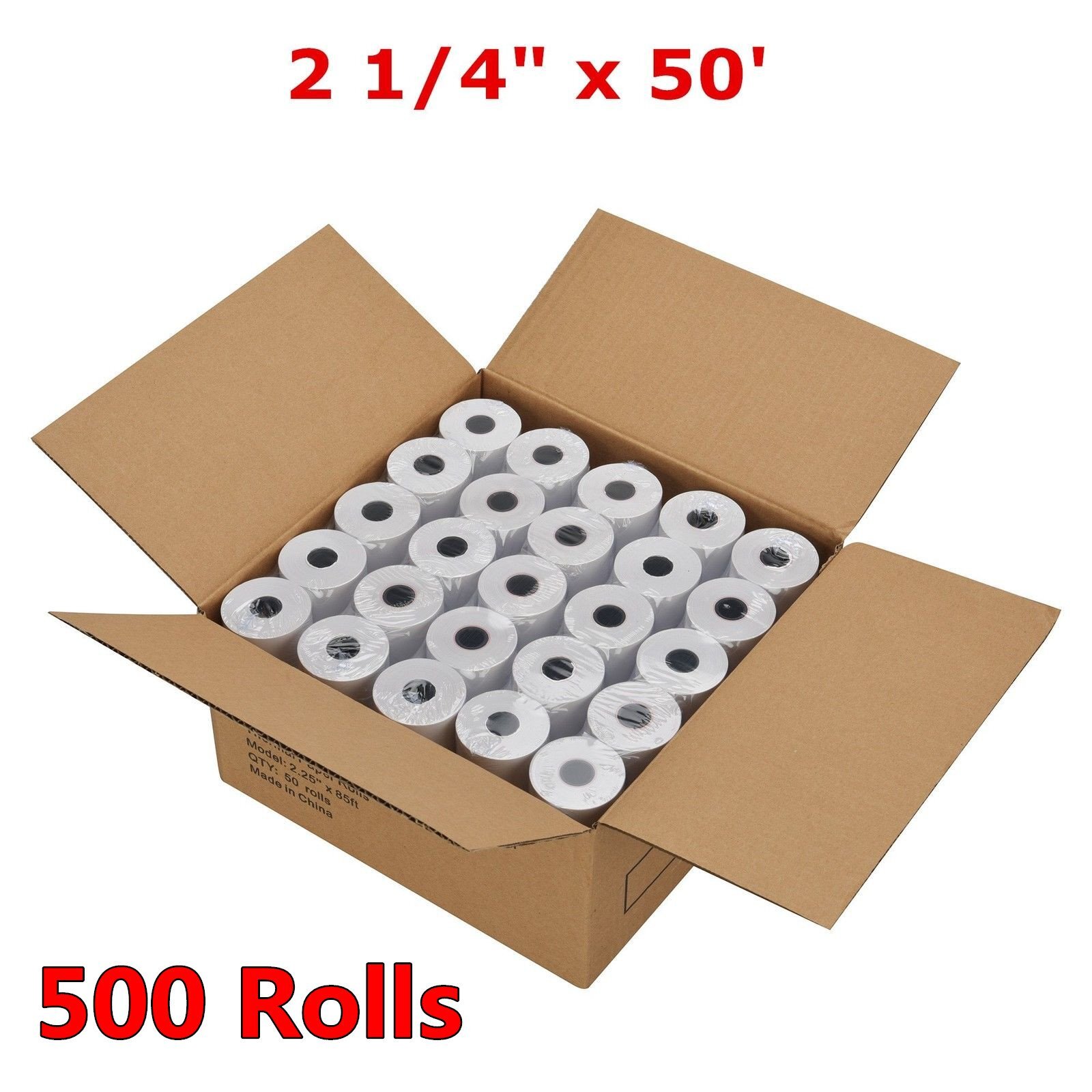 500 Rolls 2 1/4″ x 50′ Thermal Receipt Paper – Ingenico iCT220 iCT250 i8550 TT41