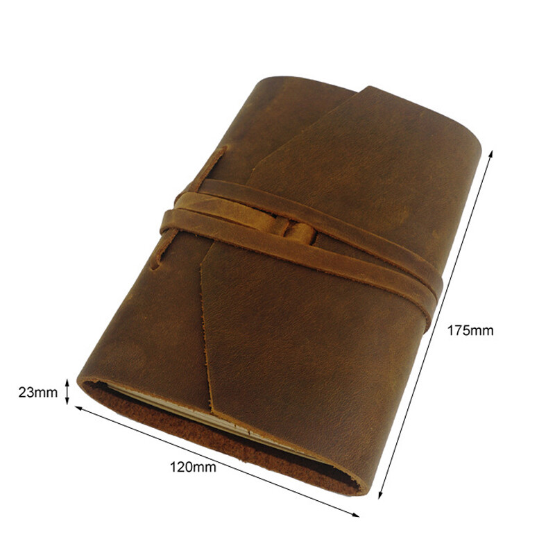 Handmade Crazy Horse Leather Cover Vintage NoteBook Diary Journal Travel Notepad