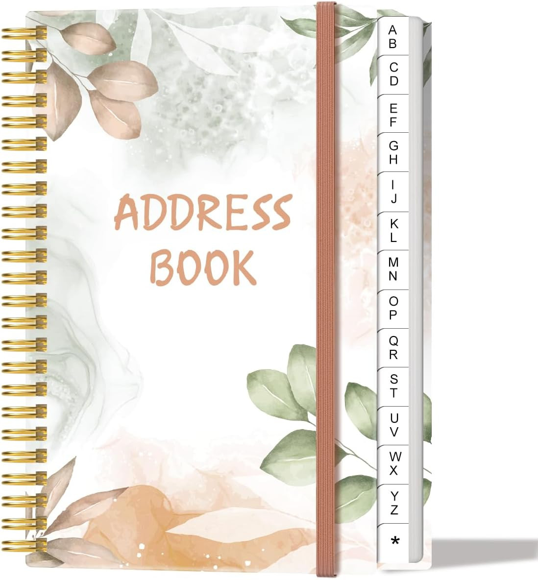 Address Book with Alphabetical Tabs – Small Address Book Spiral with Address Con