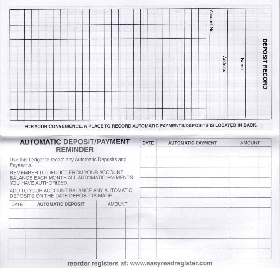 12 Check Registers for Personal Checkbook – Checkbook Ledger Transaction Registe