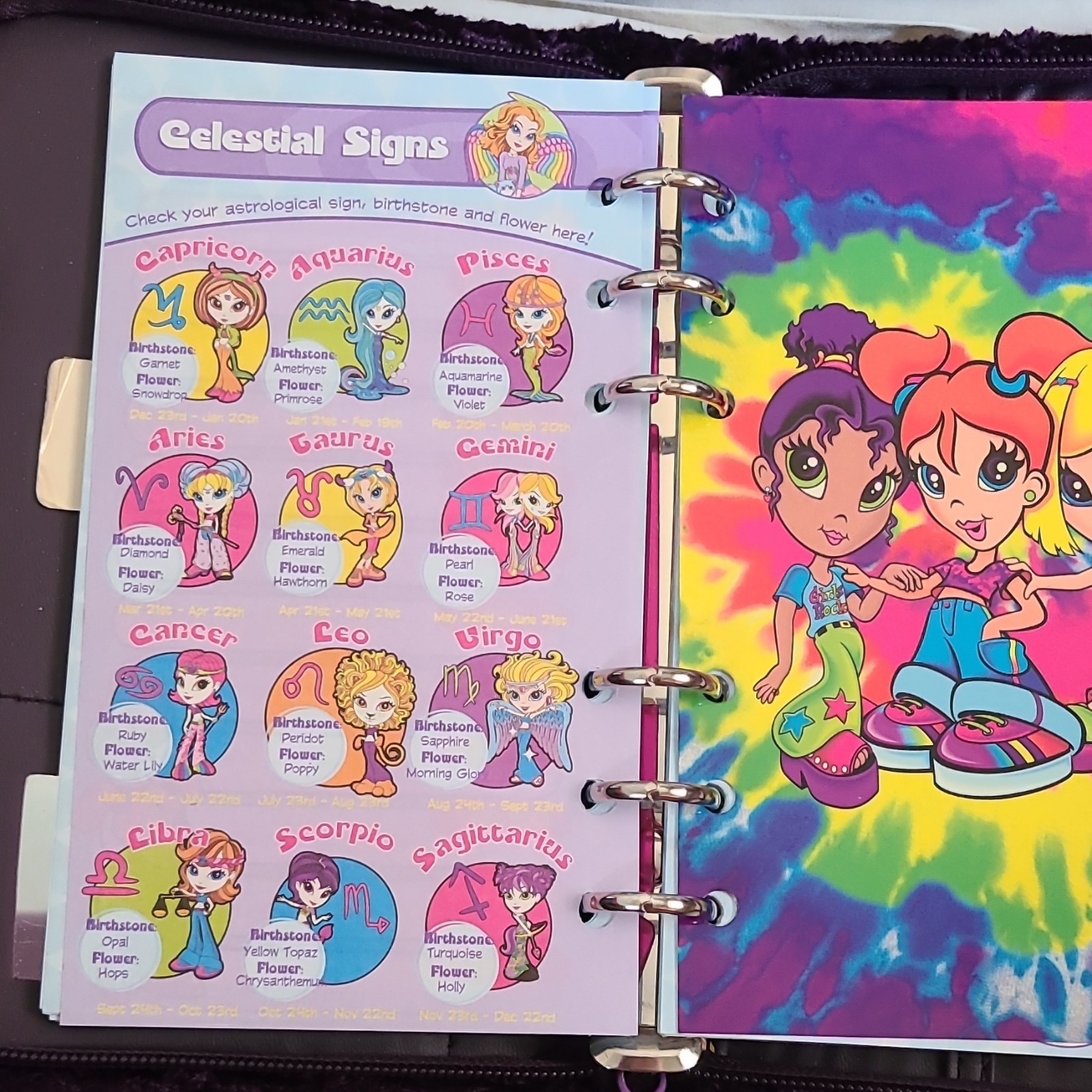 Lisa Frank Weekly/Monthly Organizer Faux Leather Medium 2003-2004