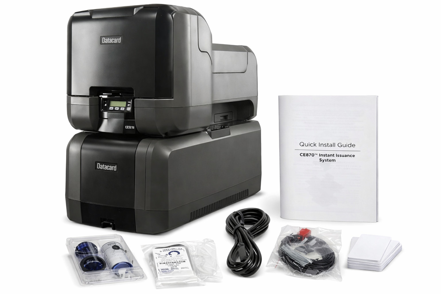 Datacard CE870 Card Embosser Topper Indenter Mag Encode +SOFTWARE upgrade 150i