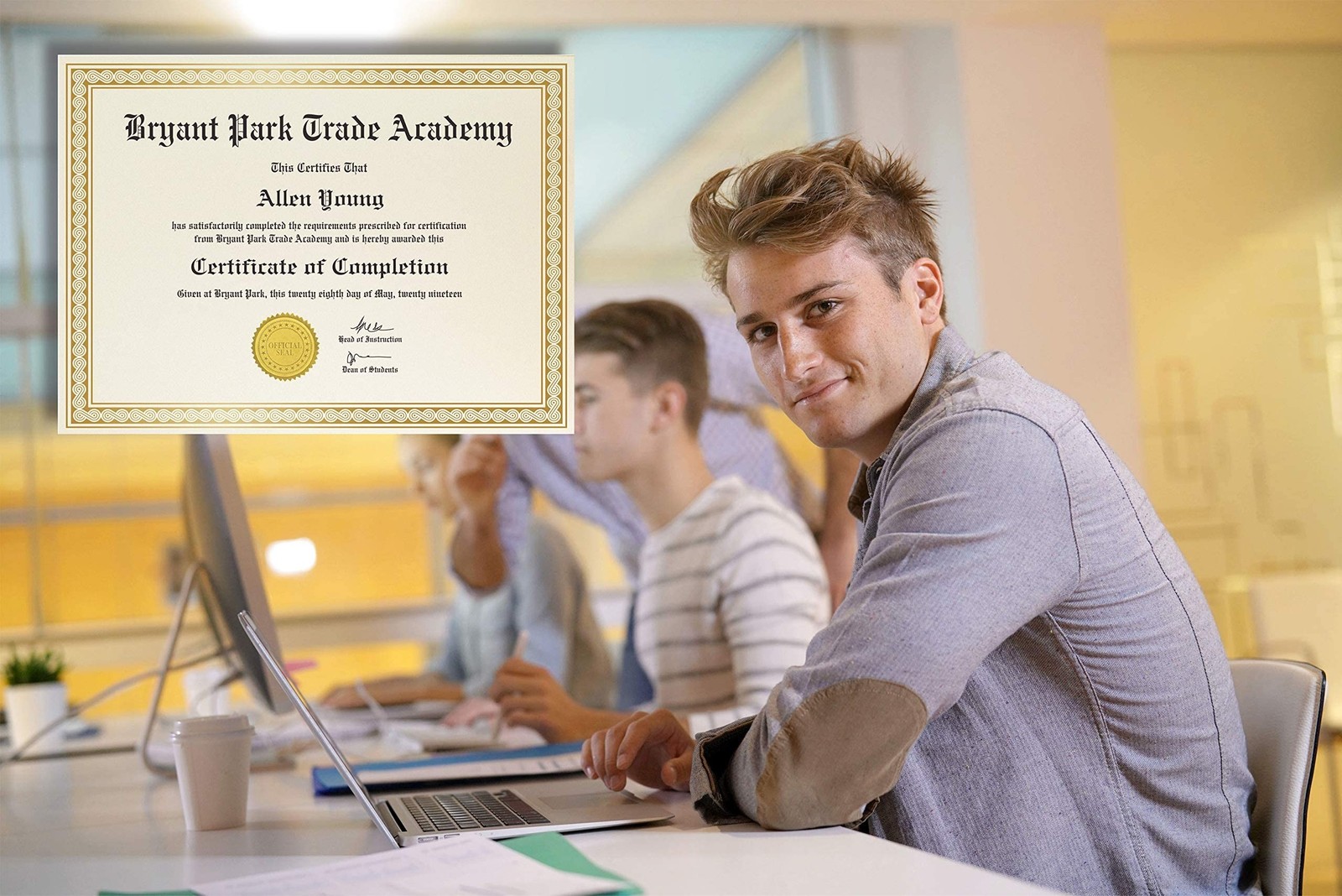 Better Office Products 100 Sheet Award Certificate Paper, Gold Foil Metallic …