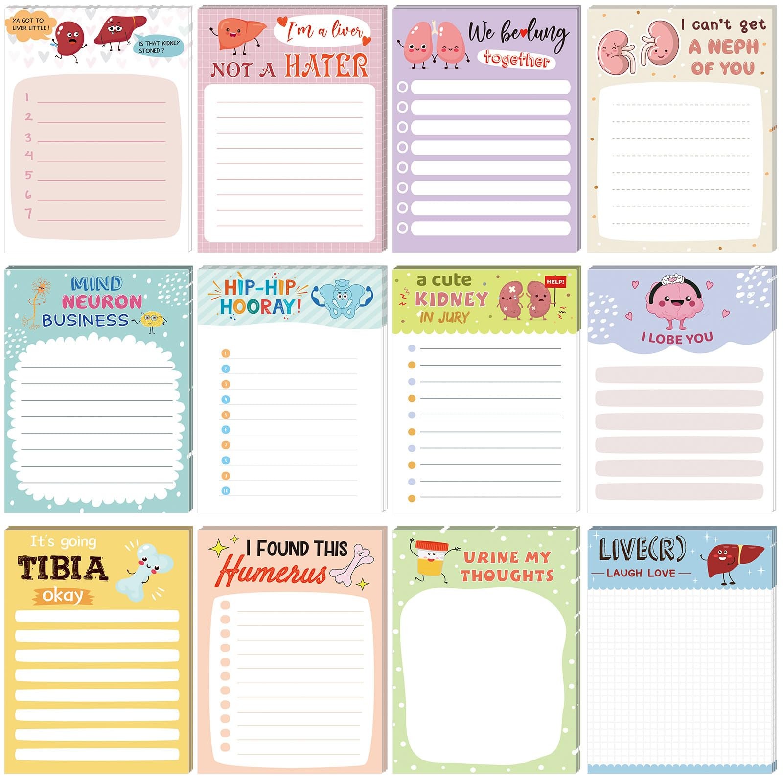 Jetec 36 Pads Funny Nurse Sticky Notes 3 X 4 Inch Pun Funny Nursing