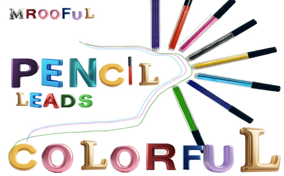 2.0mm 96 pieces 12 Color Pencil Leads, Lead Filled Art Sketching Supplies, Red,