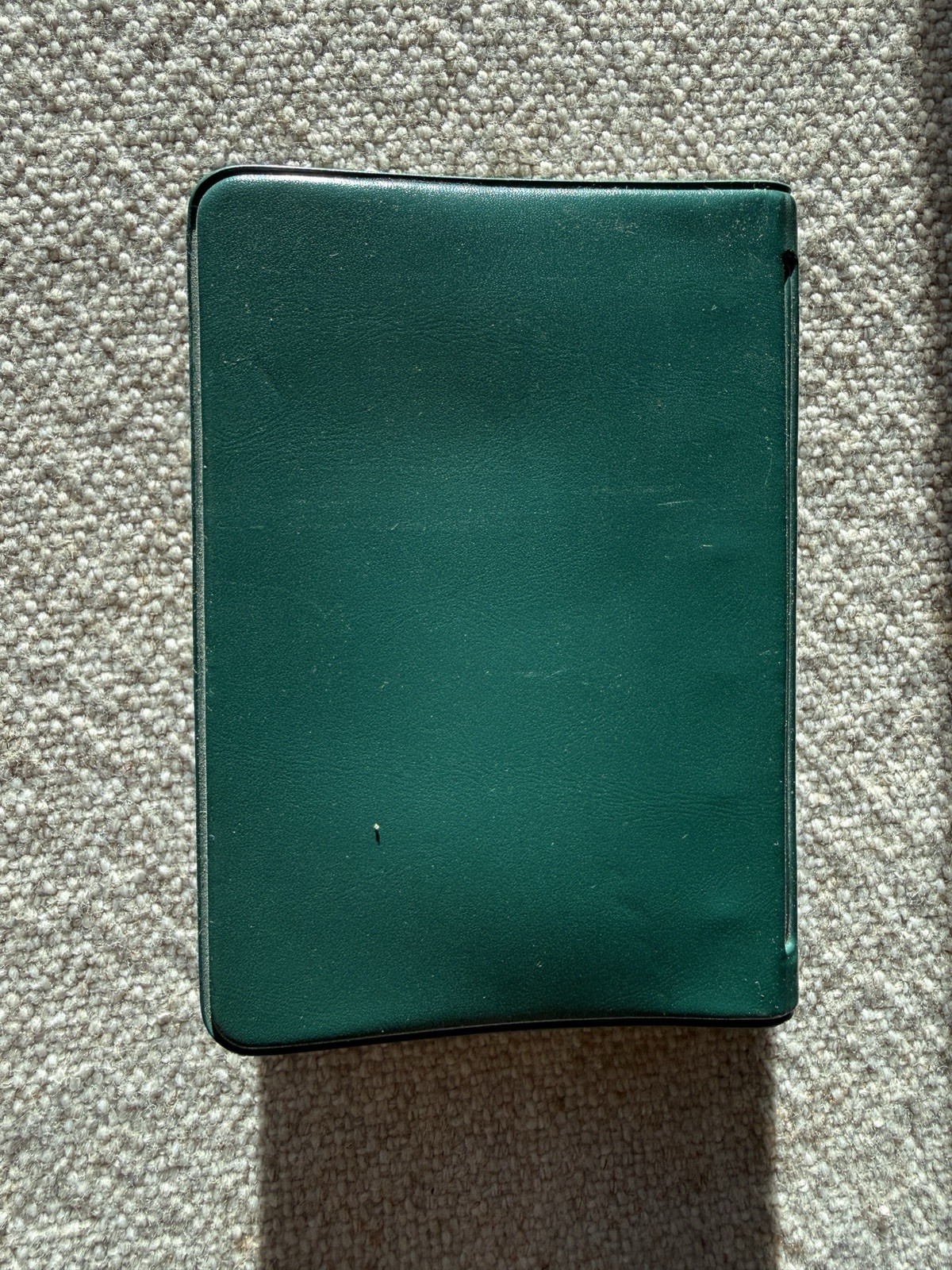 Vintage Small Green 6-Ring Binder Pocket Memo Book Planner 5×3 MCM Notebook