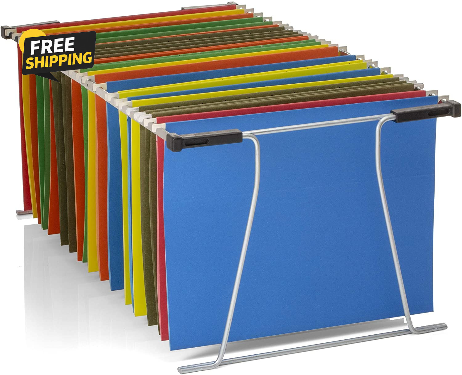 Universal Hanging File Frame, Letter and Legal Size, Rails 24 to 27, Steel