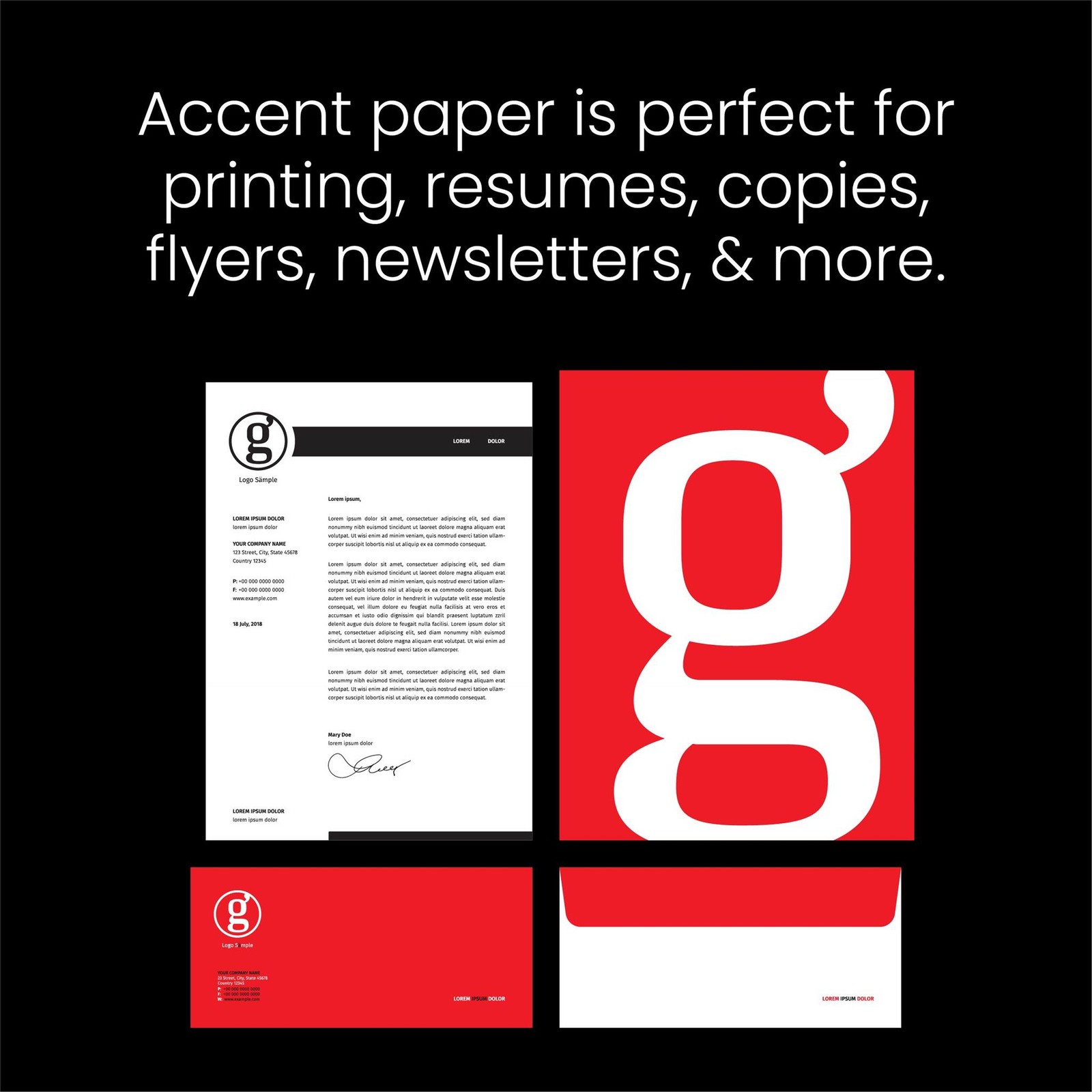 Accent Opaque White Printer Paper, 12” x 18” 20lb Bond/50lb, 2,500 Sheets