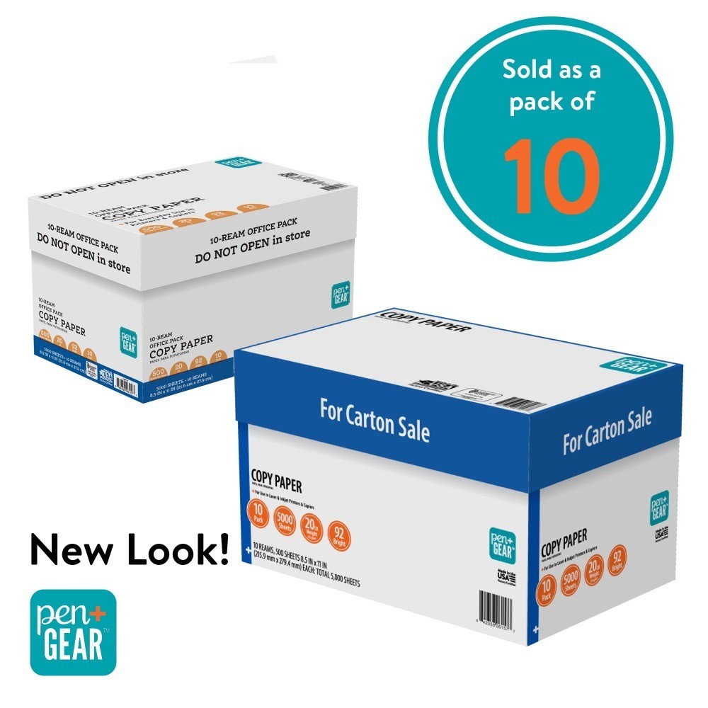 Copy Paper 8.5 x 11 Inches 92 Bright White 20 lb 10 Reams 5000 Sheets Case
