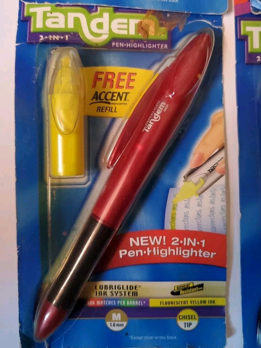 Vintage NOS 2004 Papermate Twist Advance Pen Highlighter -Color Varies