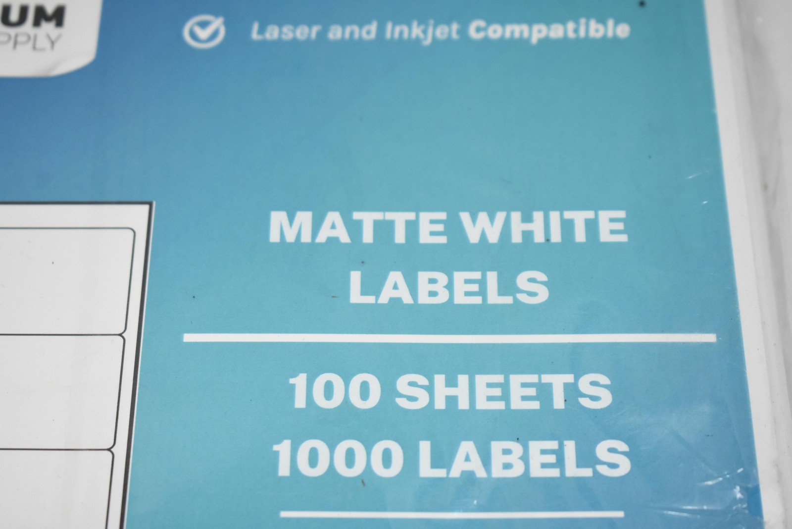 Premium Label Supply Matte White Labels 2×4 100 Sheets 1000 PLS-591MW Laser