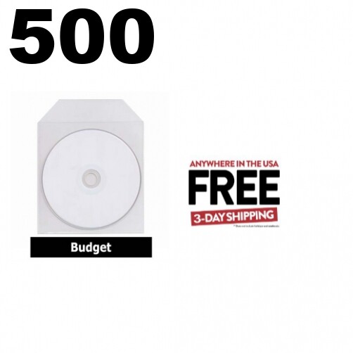 500 CPP Clear Plastic Sleeve with Flap Budget **1-3 DAYS