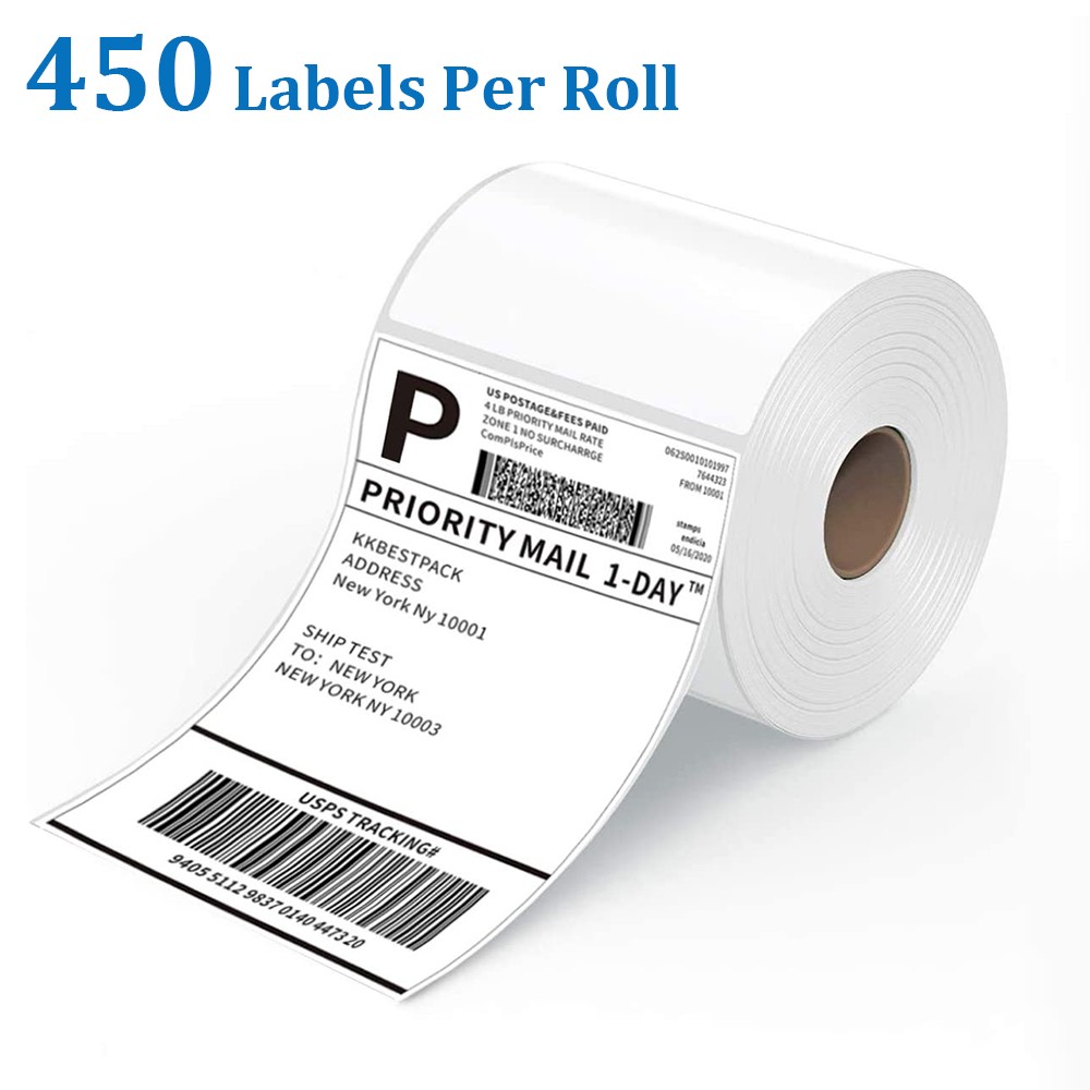 2-20 Rolls 4″ x 6″ Direct Thermal Shipping Labels 450 per Roll For Zebra Printer