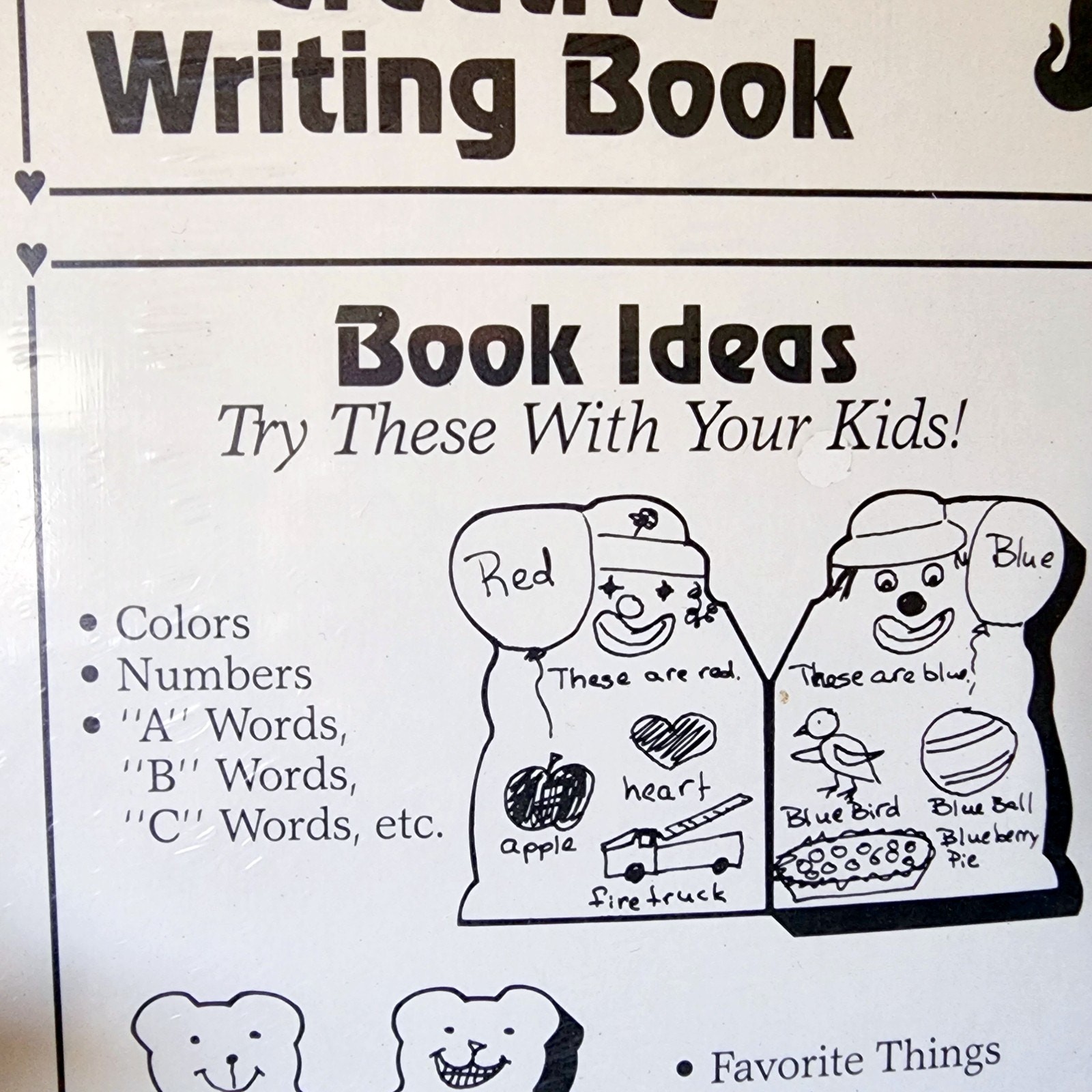 1989 Clown Shapes ETC Creative Writing Book 10 Jumbo Sheets Art Paper NOS