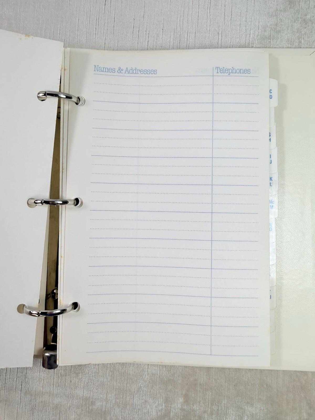 Vintage Holly Hobbie Blue And White Binder Telephone Book Unused 9×6.5 A-Z