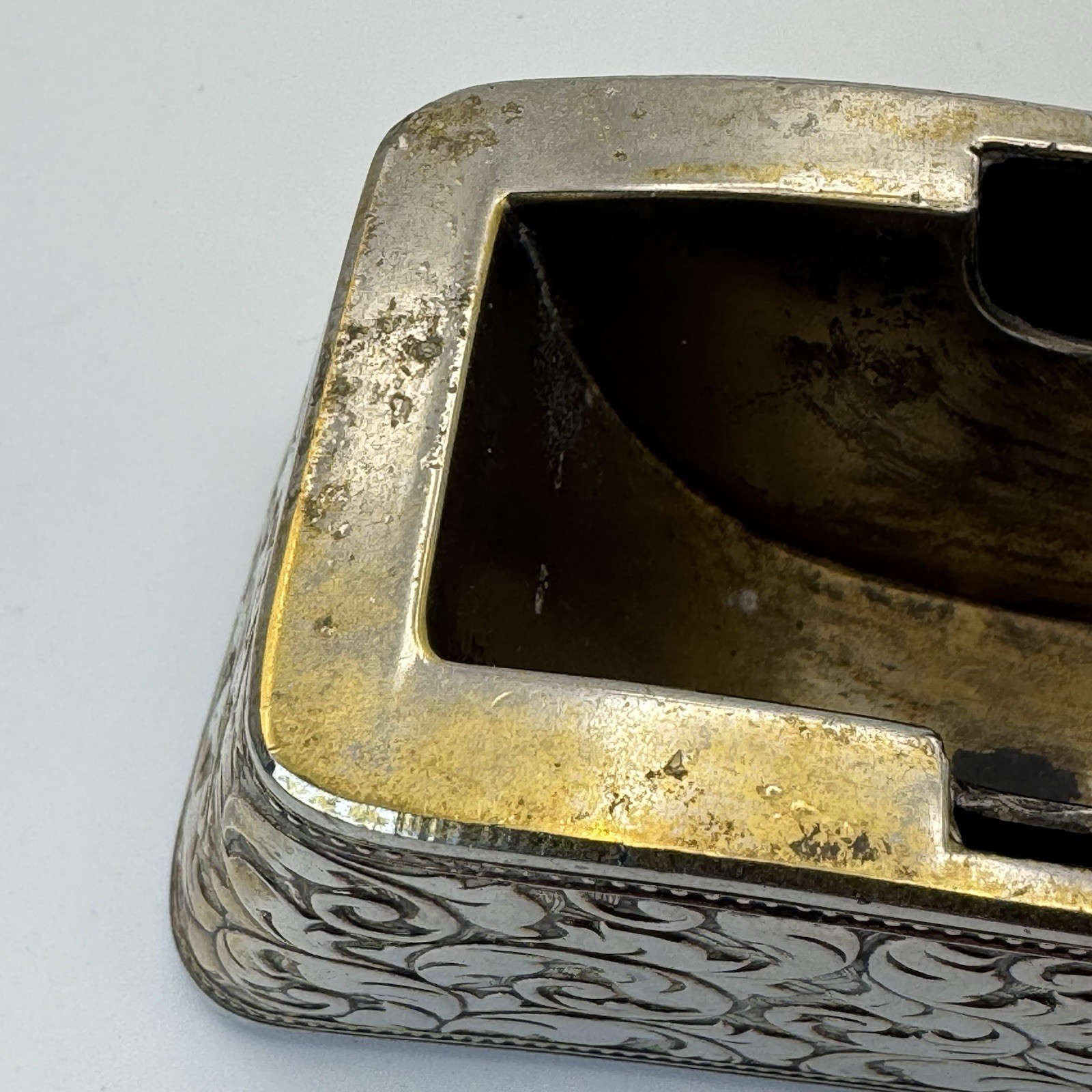 Eleanor Claire Vintage Embossed Silver Plated Tape Dispenser (Tape Not Included)