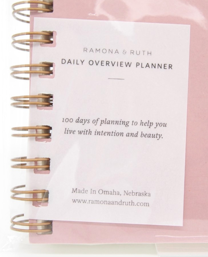 (1) Ramona & Ruth DAILY OVERVIEW PLANNER Undated 3-month Journal Dusty Rose New