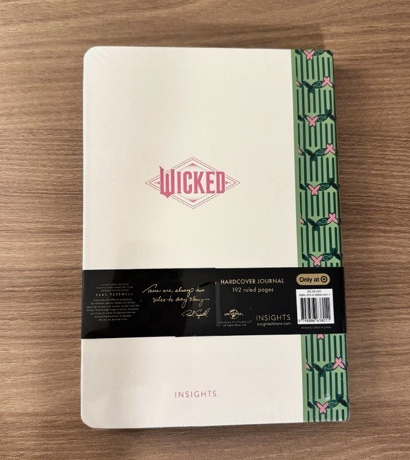 new sealed WICKED Target Exclusive Hardcover Journal (192 Sheets) notebook