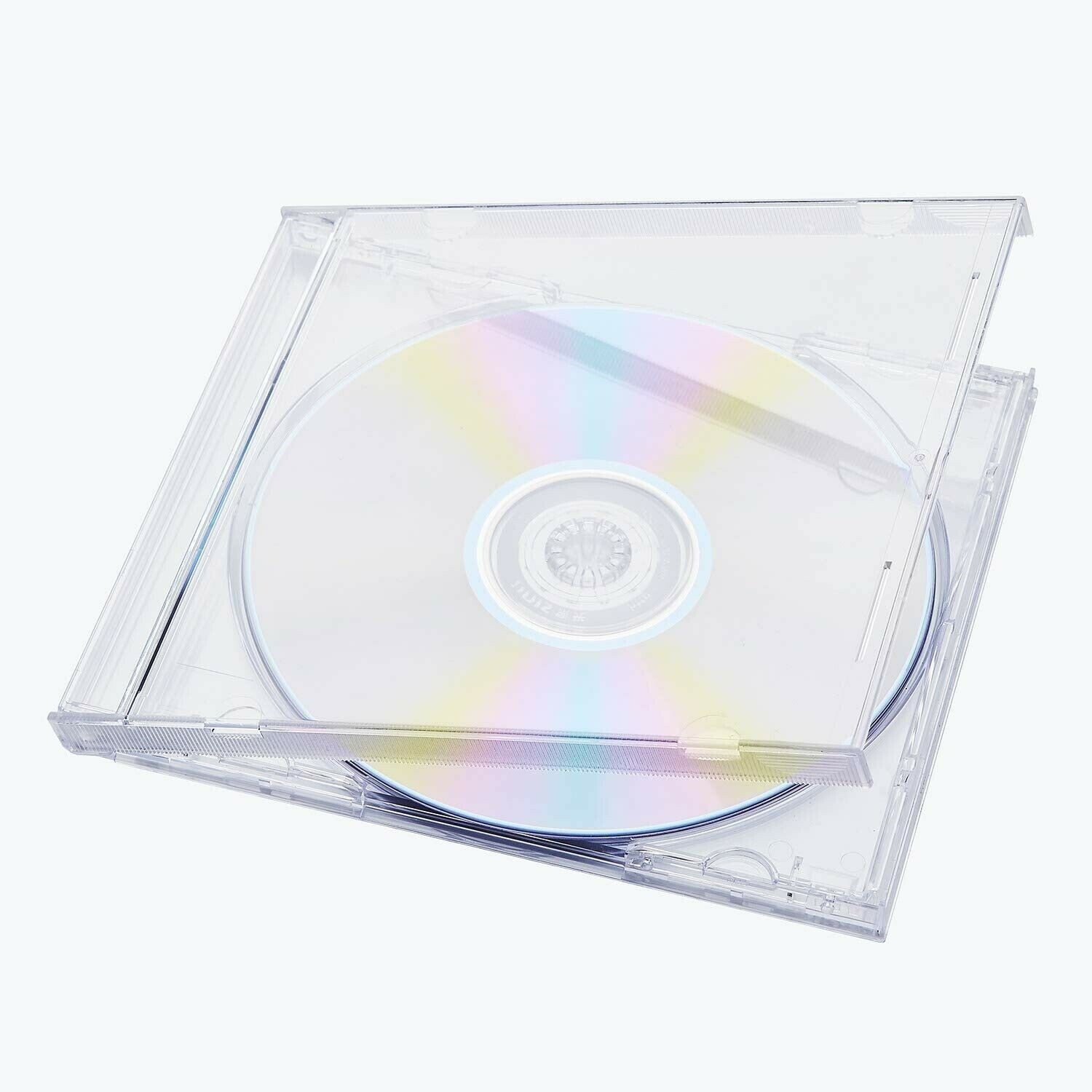 50 Pack 10.4 mm Standard Single Clear CD Jewel Case with Assembled Clear Tray