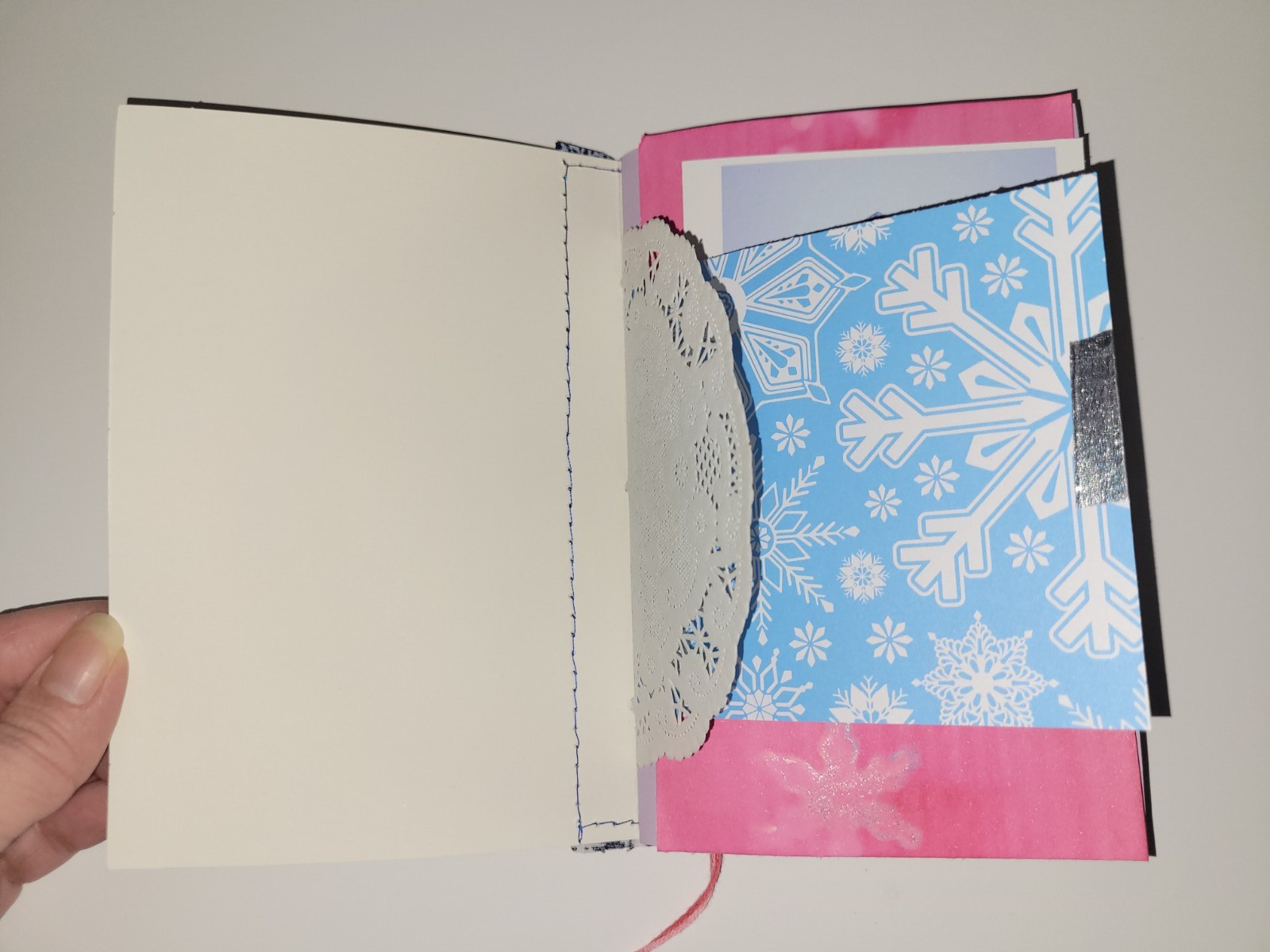 Handmade Mini Greeting Card Junk Journals 2-pack Winter Pastel
