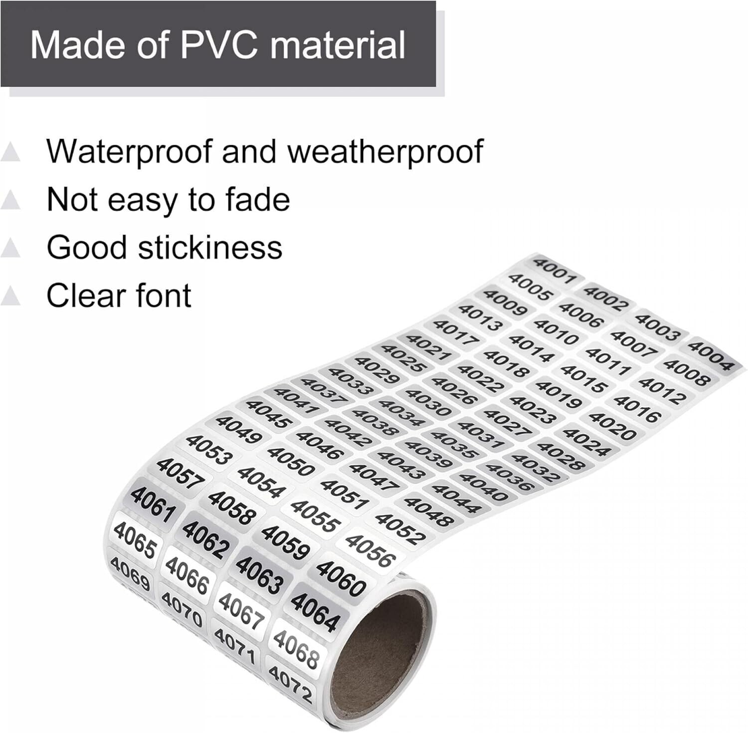 1-10000 Self Adhesive Consecutive Number Inventory Labels Stickers Waterproof