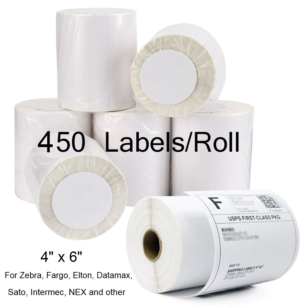 450 Per Roll Direct Thermal Shipping Labels 4×6 For Zebra 2844 Eltron ZP450 UPS