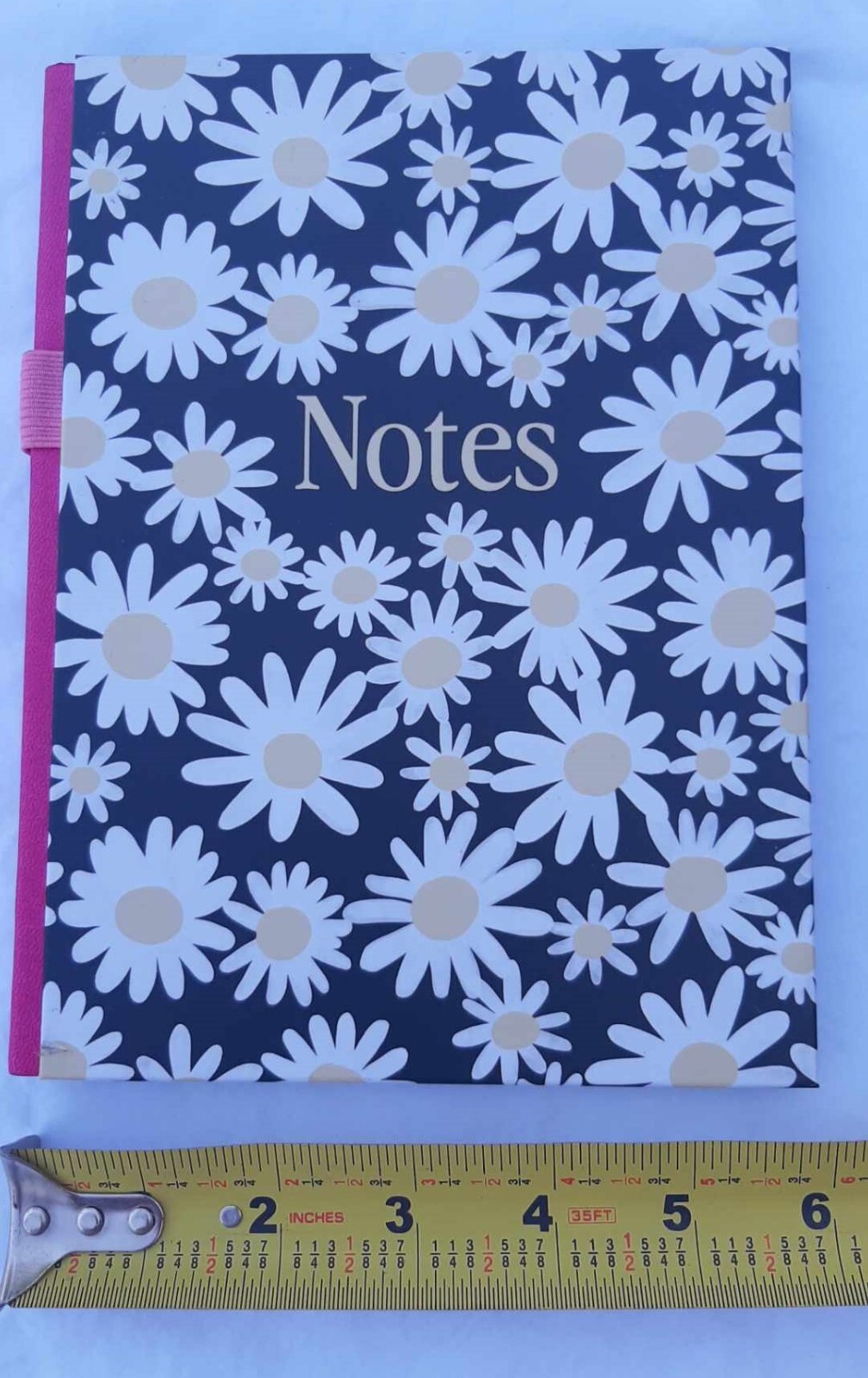 Lot of 4 – Hardcover Daisy Journal 120 Pages – Page Keeper Ribbon & Pen Holder