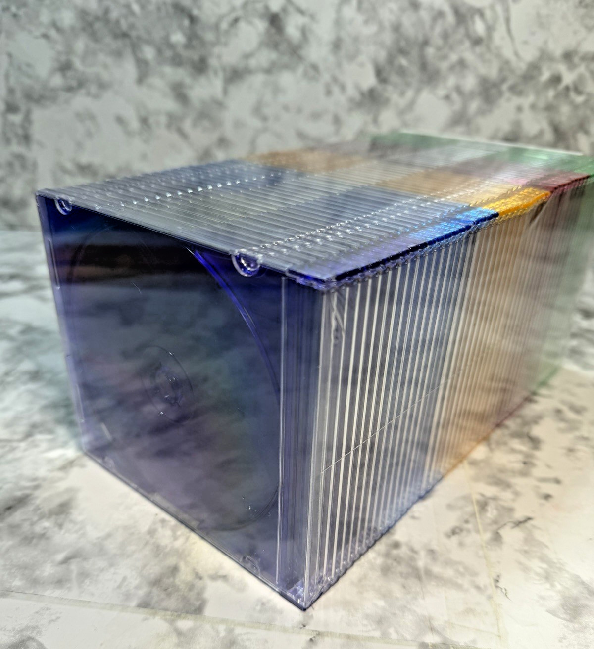 50 Multi-Color SLIM CD DVD Hard Case Storage Jewel Box Lot New Sealed 5.5″x4.75″