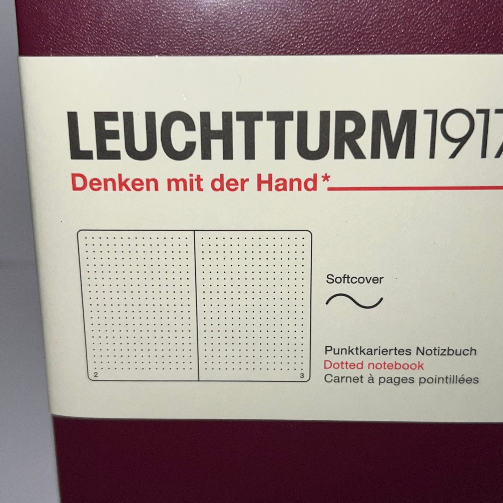 LEUCHTTURM1917 B6 + Dotted Notebook Softcover 80g – 123 pages – Port Red Sealed