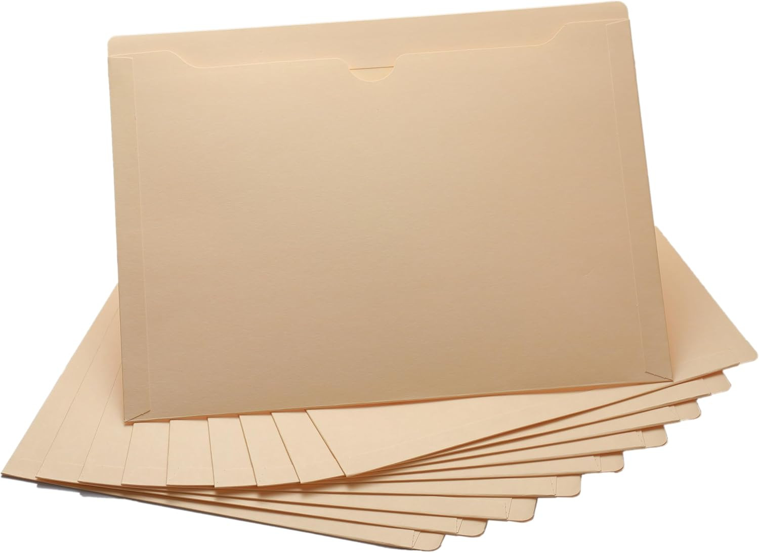 Manila File Jackets, Flat-No Expansion, Letter Size, Reinforced Straight-Cut …