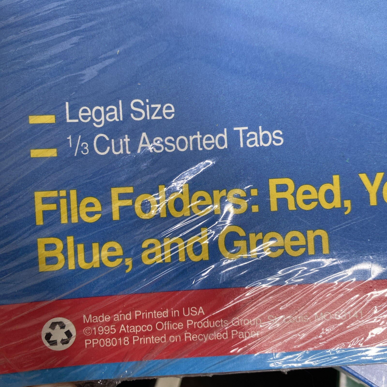 VTG Smead & GlobeWeis LEGAL SIZE Old Stock- 10 File Jackets & 24 Color Folders