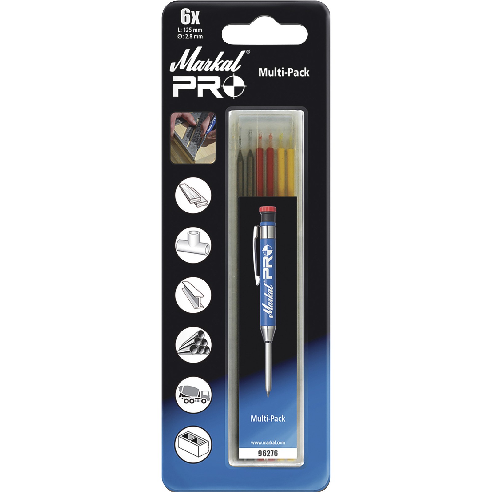 Markal Pro 6-Pk. of Multi-Color Marker Refills, Model# 96279