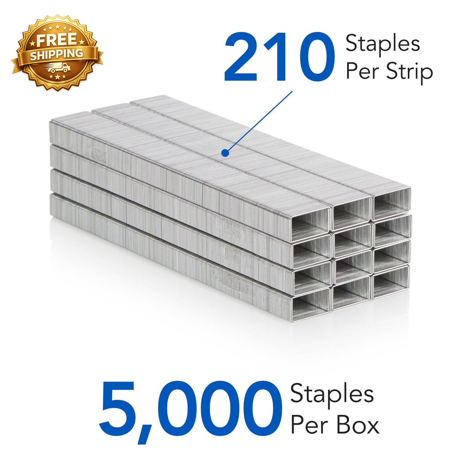 1/4 Inch Full Strip Staples 5 000 Count Standard Office Stapler Refills