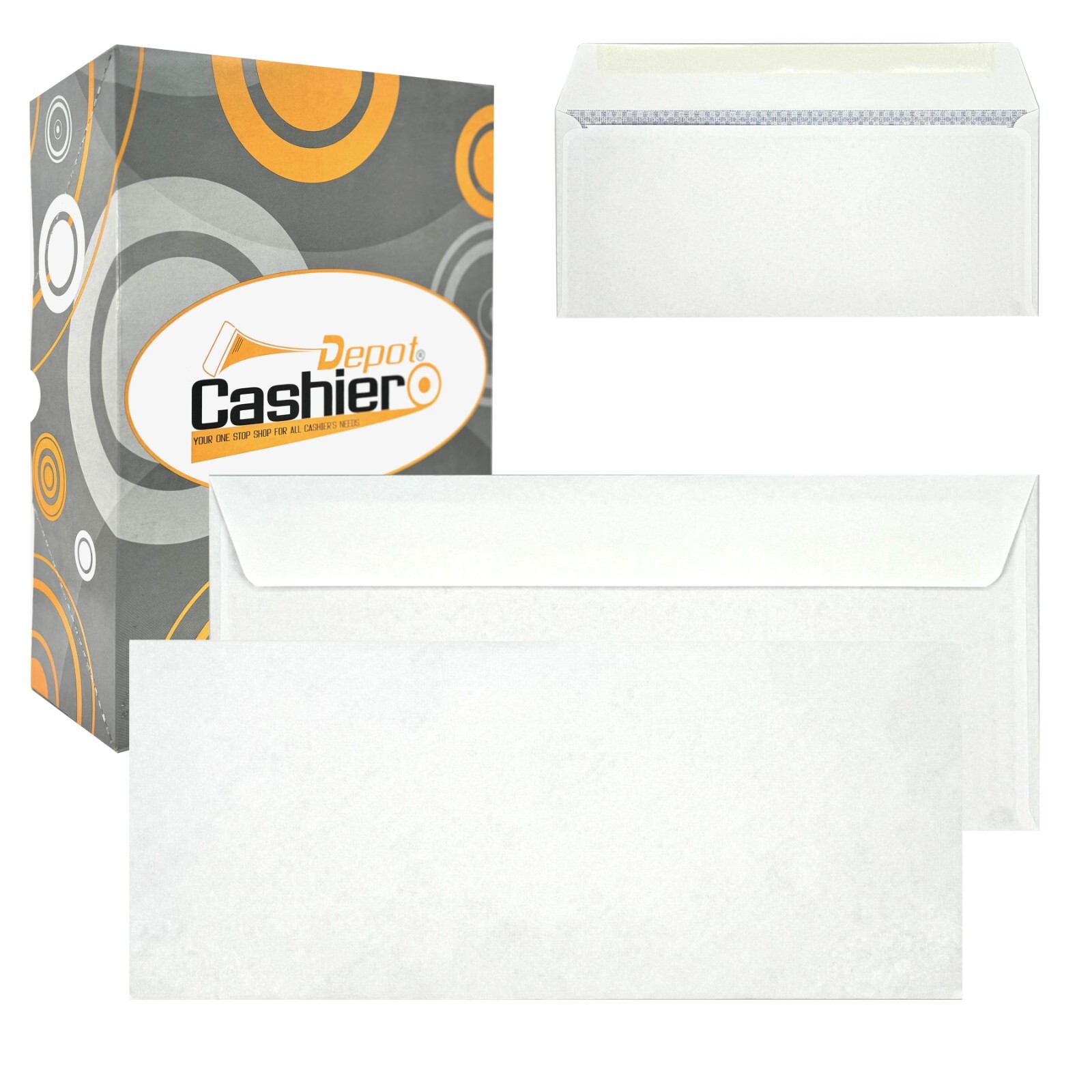 #9 Business Envelopes, 3 7/8 x 8 7/8, Tinted, Sturdy 24lb, White, Gum, 500/Box