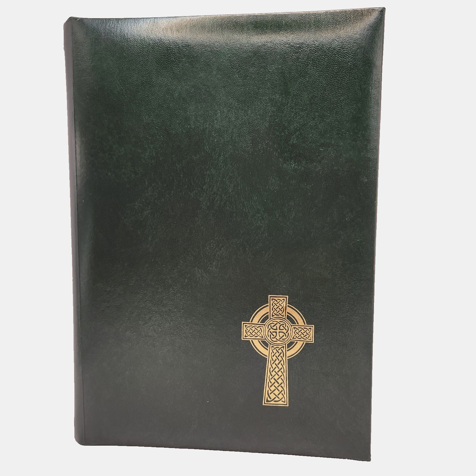 Binder Irish Celtic Cross Classic Embossed Notebook 6 Ring Green Golden Logo