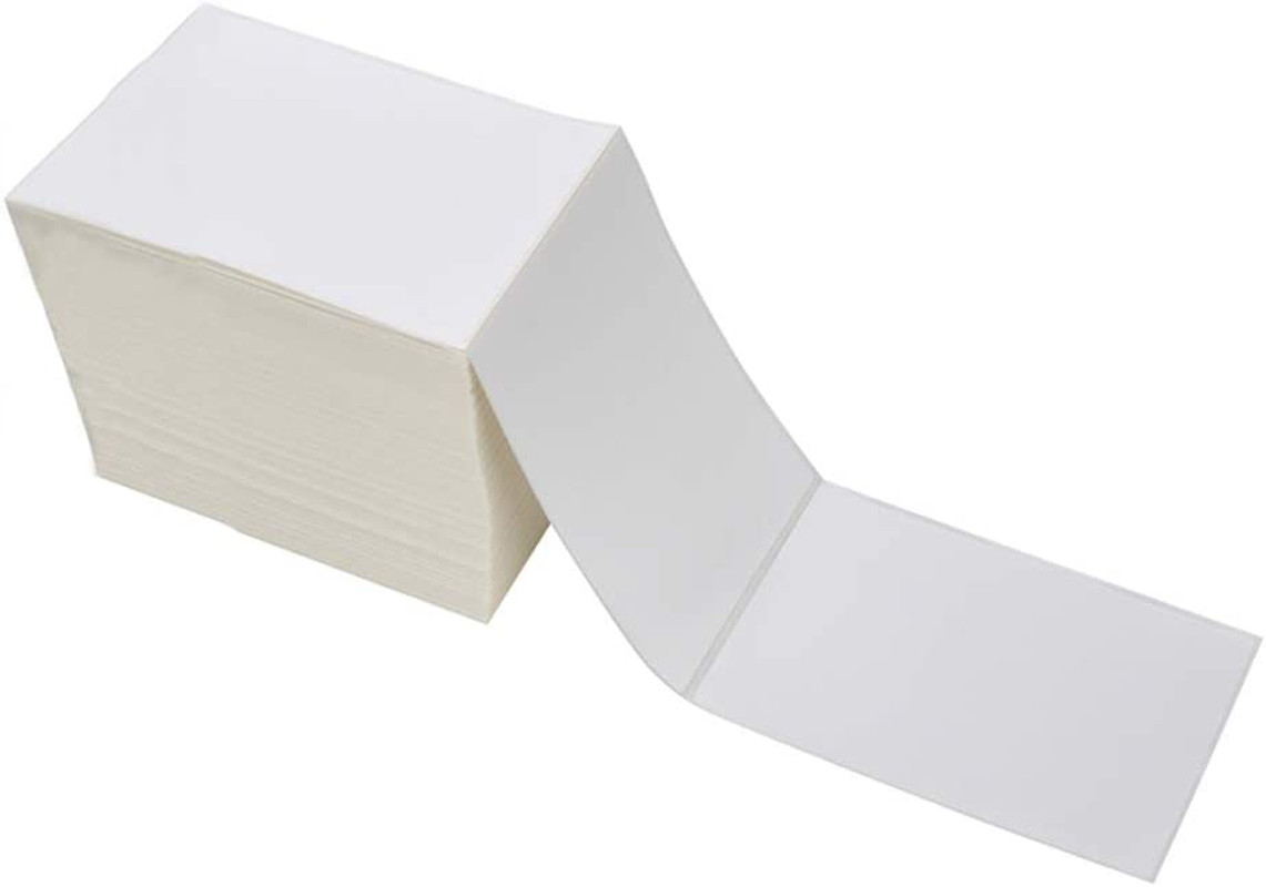 4×6 Direct Thermal Shipping Labels 500 Fanfold Perforated Adhesive Label Roll