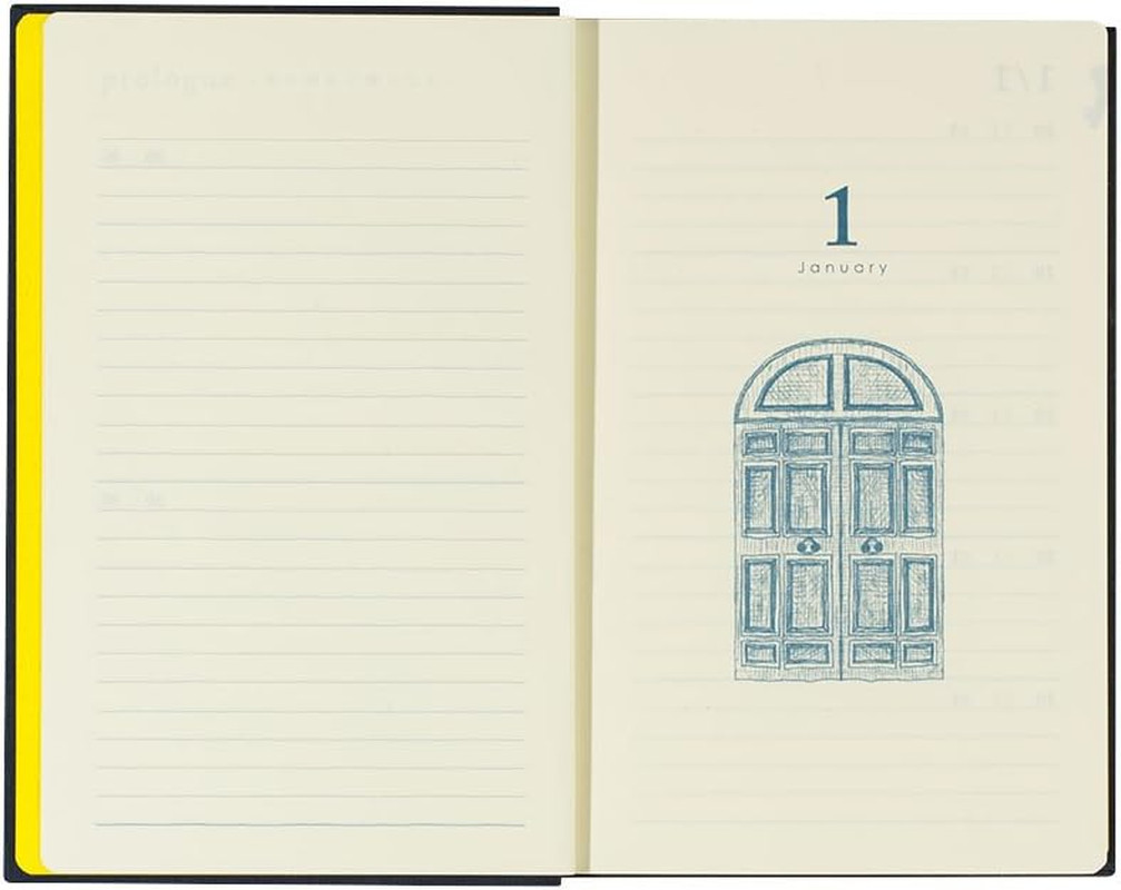 DESIGNPHIL 12397006 Diary, 10 Years Consecutive Door, Navy Blue
